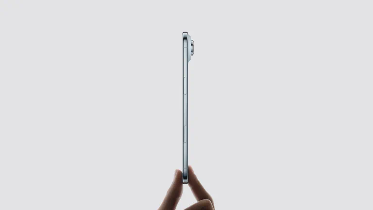 iPhone 17 side profile showing thin design